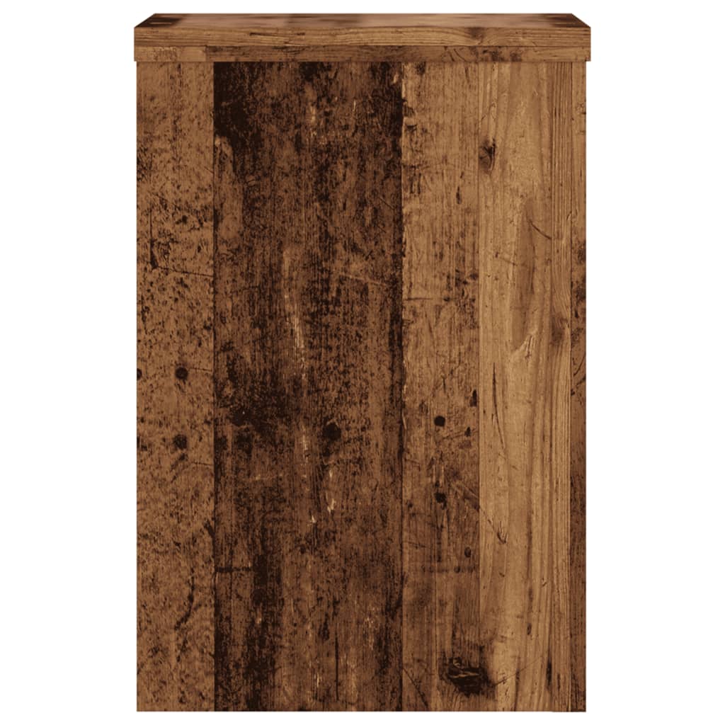 vidaXL Plant Stands 2 pcs Old Wood 25x25x35 cm Engineered Wood
