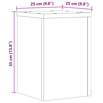 vidaXL Plant Stands 2 pcs Artisan Oak 25x25x35 cm Engineered Wood