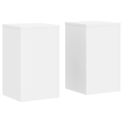 vidaXL Plant Stands 2 pcs White 30x30x50 cm Engineered wood