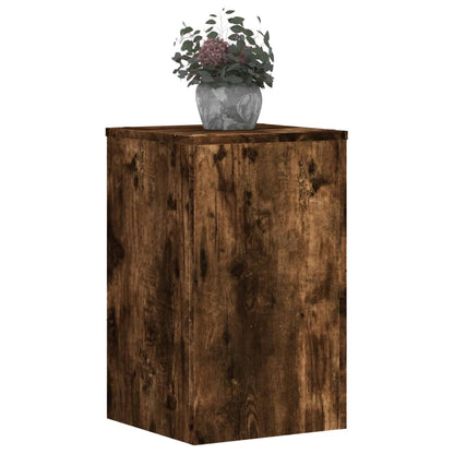 vidaXL Plant Stands 2 pcs Smoked Oak 30x30x50 cm Engineered wood
