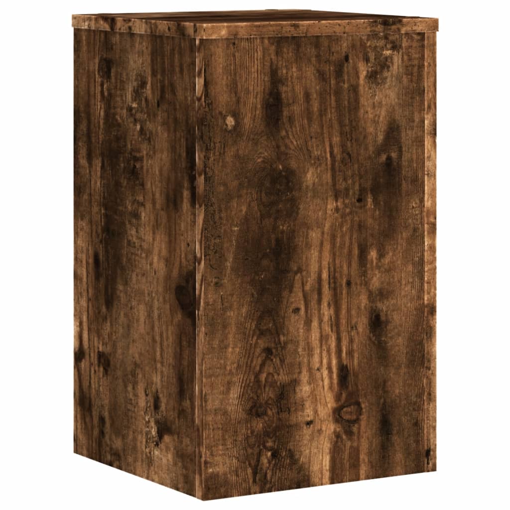 vidaXL Plant Stands 2 pcs Smoked Oak 30x30x50 cm Engineered wood