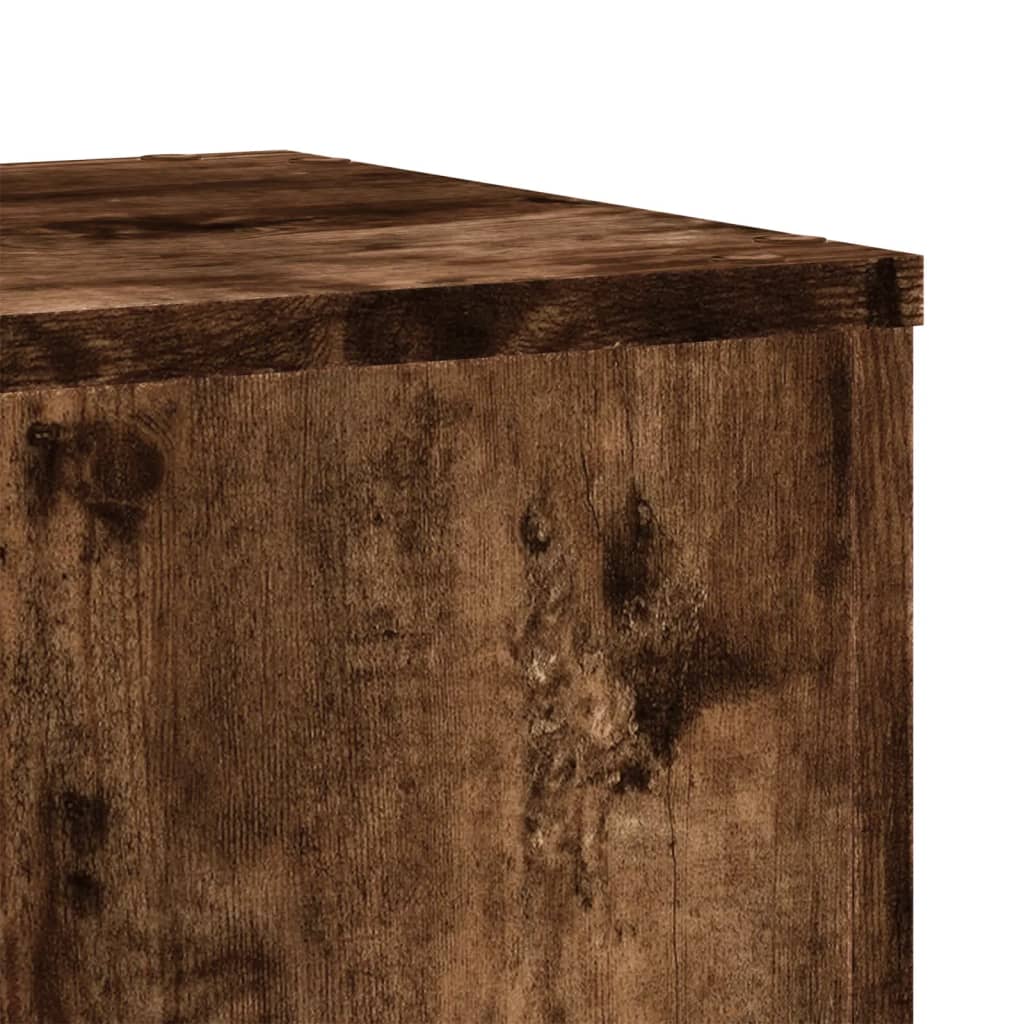 vidaXL Plant Stands 2 pcs Smoked Oak 30x30x50 cm Engineered wood