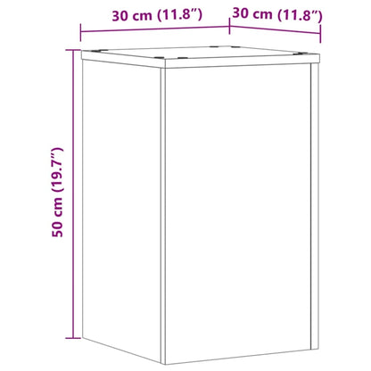 vidaXL Plant Stands 2 pcs Artisan Oak 30x30x50 cm Engineered wood