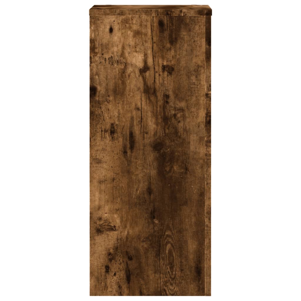 vidaXL Plant Stands 2 pcs Smoked Oak 30x30x70 cm Engineered wood