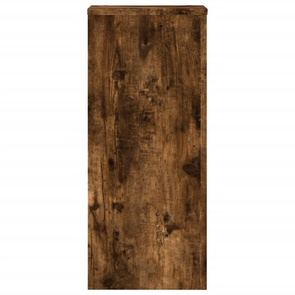vidaXL Plant Stands 2 pcs Smoked Oak 30x30x70 cm Engineered wood