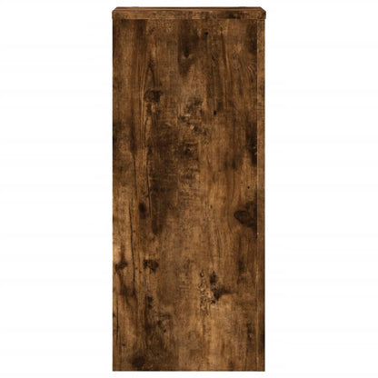 vidaXL Plant Stands 2 pcs Smoked Oak 30x30x70 cm Engineered wood