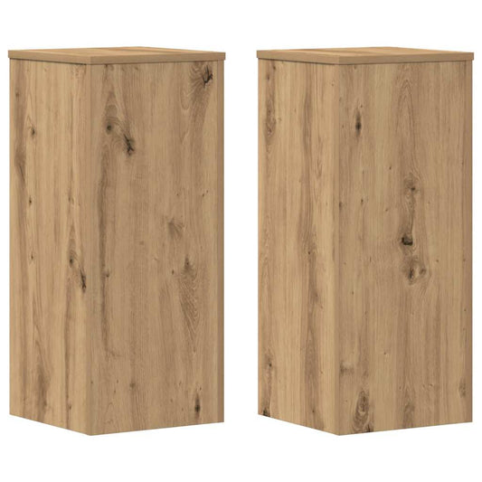 vidaXL Plant Stands 2 pcs Artisan Oak 30x30x70 cm Engineered wood