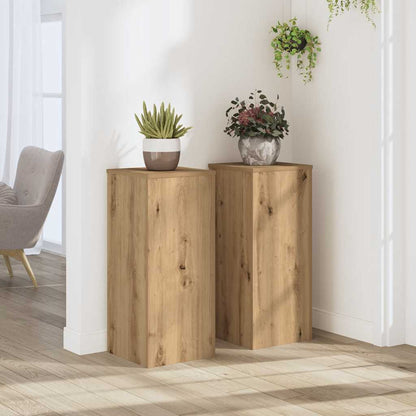 vidaXL Plant Stands 2 pcs Artisan Oak 30x30x70 cm Engineered wood
