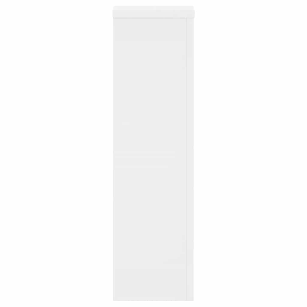 vidaXL Plant Stand 2pcs White 17x17x60 cm Engineered Wood