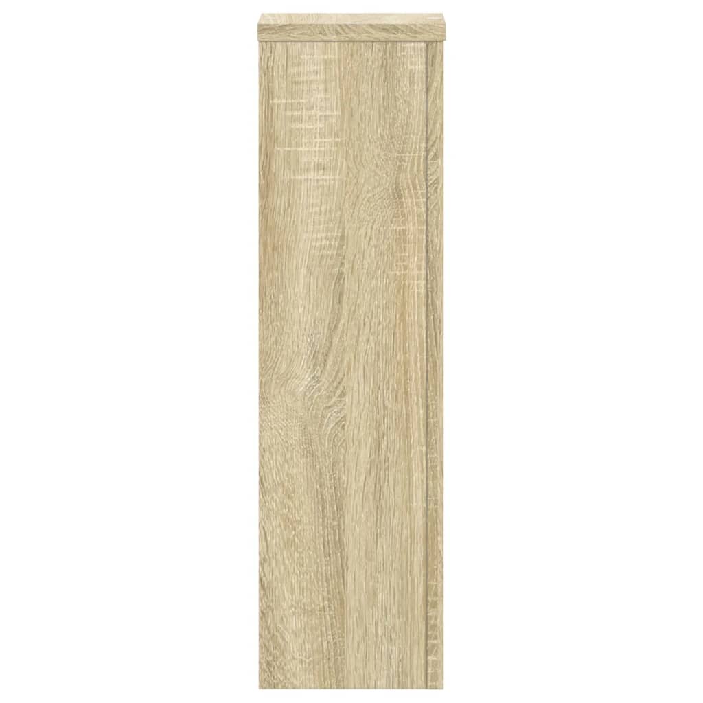 vidaXL Plant Stand 2pcs Sonoma Oak 17x17x60 cm Engineered Wood