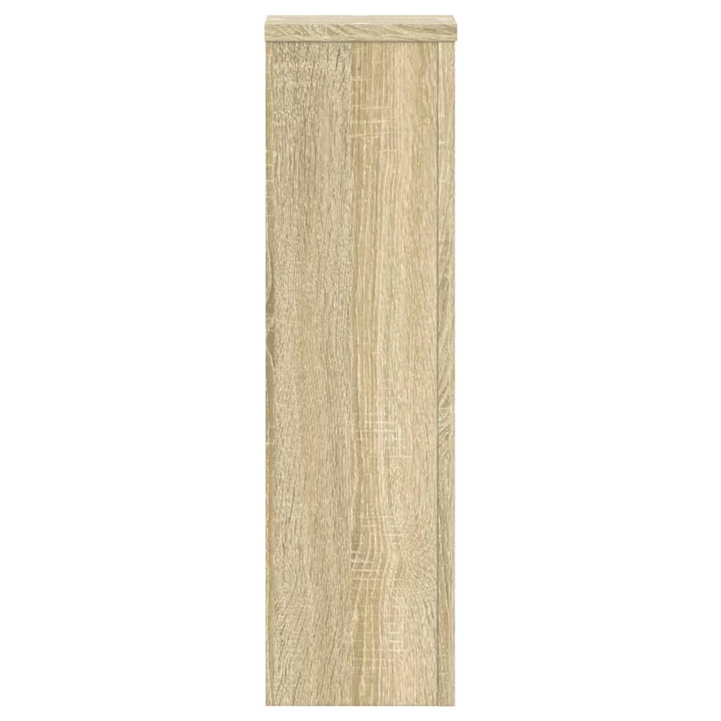 vidaXL Plant Stand 2pcs Sonoma Oak 17x17x60 cm Engineered Wood