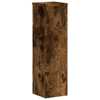 vidaXL Plant Stand 2pcs Smoked Oak 17x17x60 cm Engineered Wood