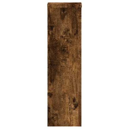 vidaXL Plant Stand 2pcs Smoked Oak 17x17x60 cm Engineered Wood