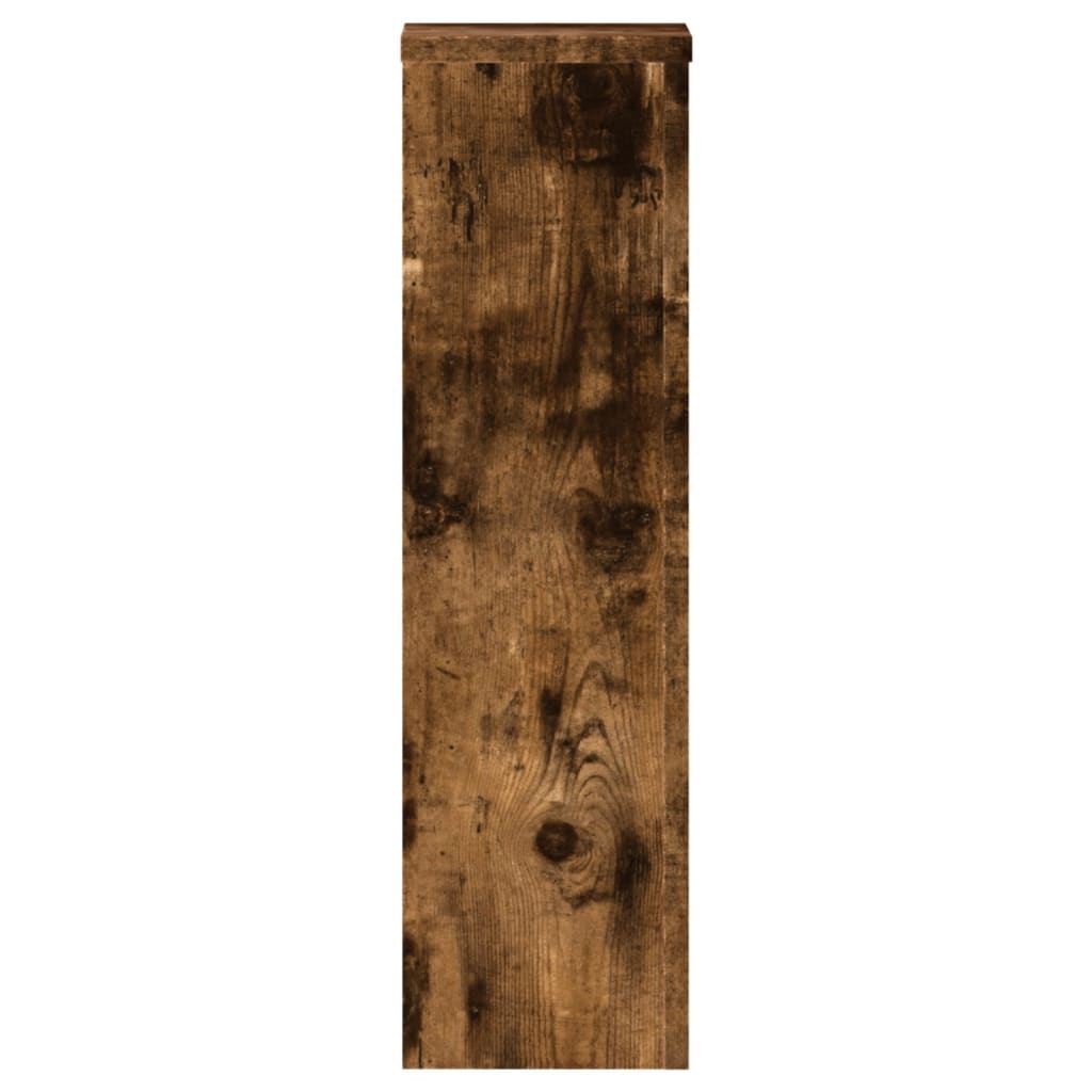 vidaXL Plant Stand 2pcs Smoked Oak 17x17x60 cm Engineered Wood