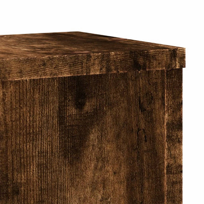 vidaXL Plant Stand 2pcs Smoked Oak 17x17x60 cm Engineered Wood