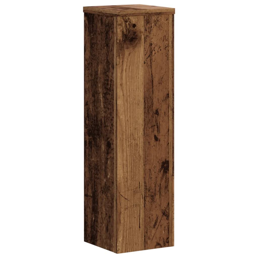 vidaXL Plant Stand 2pcs Old Wood 17x17x60 cm Engineered Wood