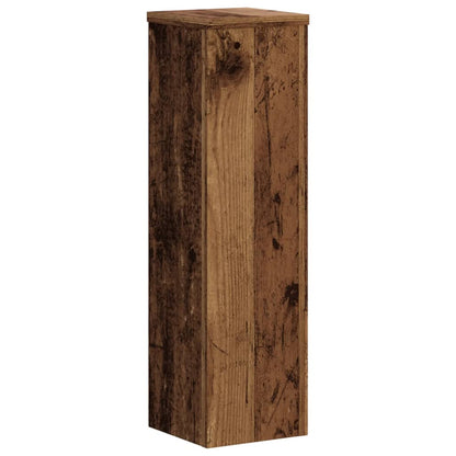 vidaXL Plant Stand 2pcs Old Wood 17x17x60 cm Engineered Wood