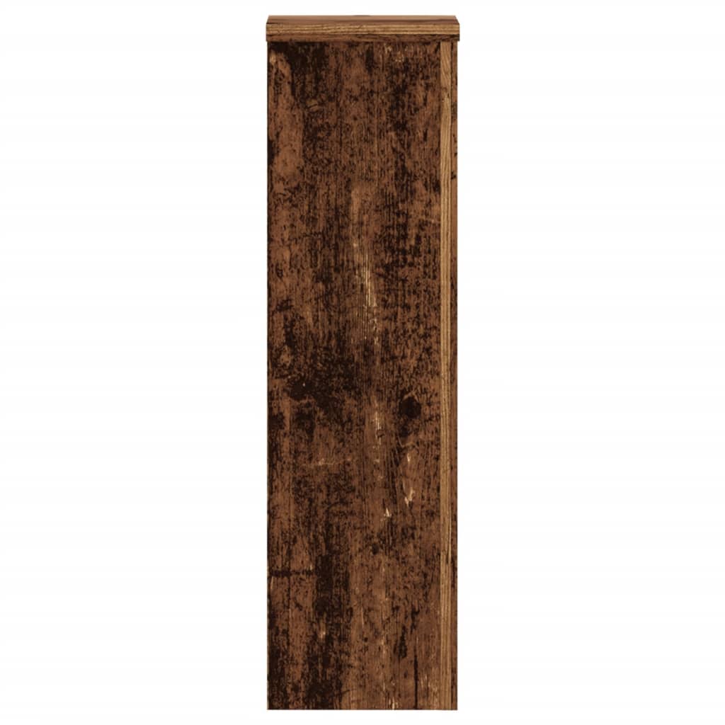 vidaXL Plant Stand 2pcs Old Wood 17x17x60 cm Engineered Wood