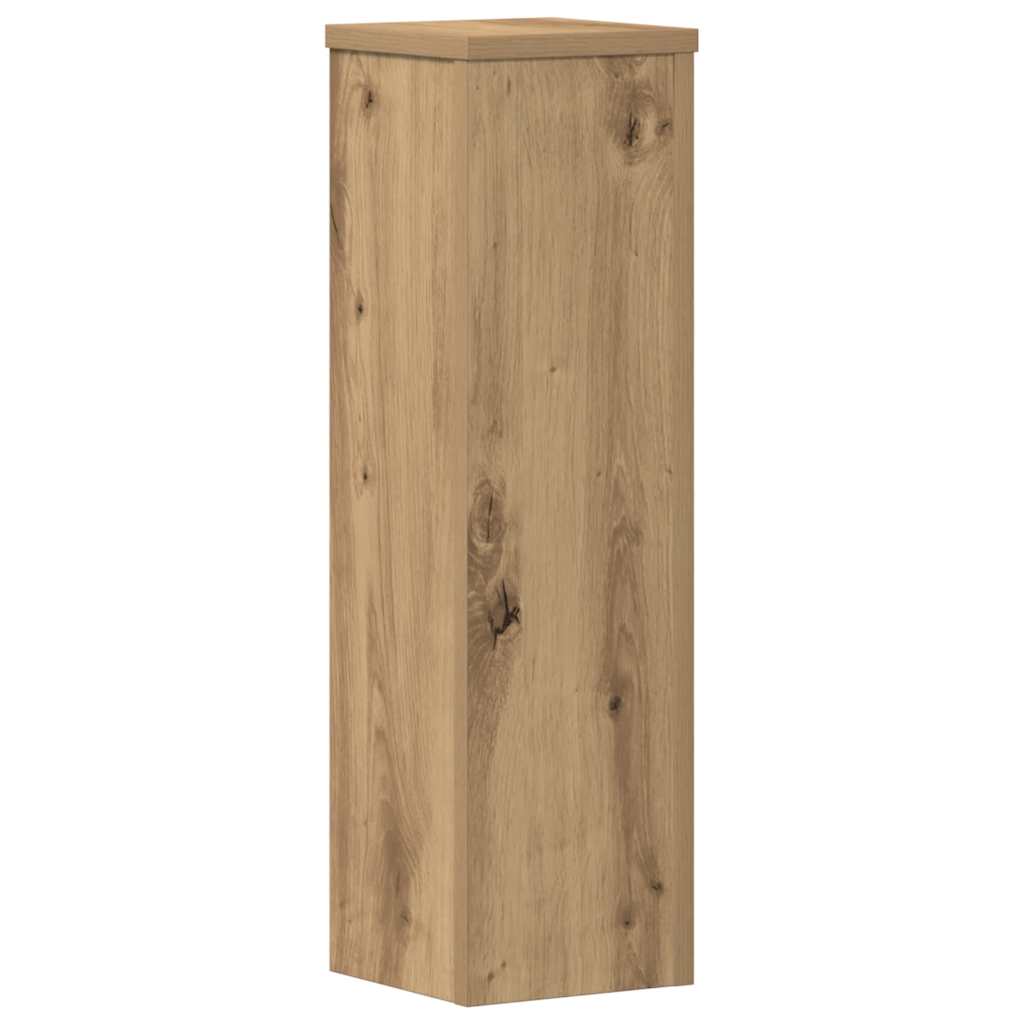 vidaXL Plant Stand 2pcs Artisan Oak 17x17x60 cm Engineered Wood