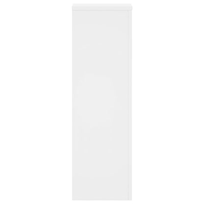 vidaXL Plant Stand 2pcs White 25x25x80 cm Engineered Wood