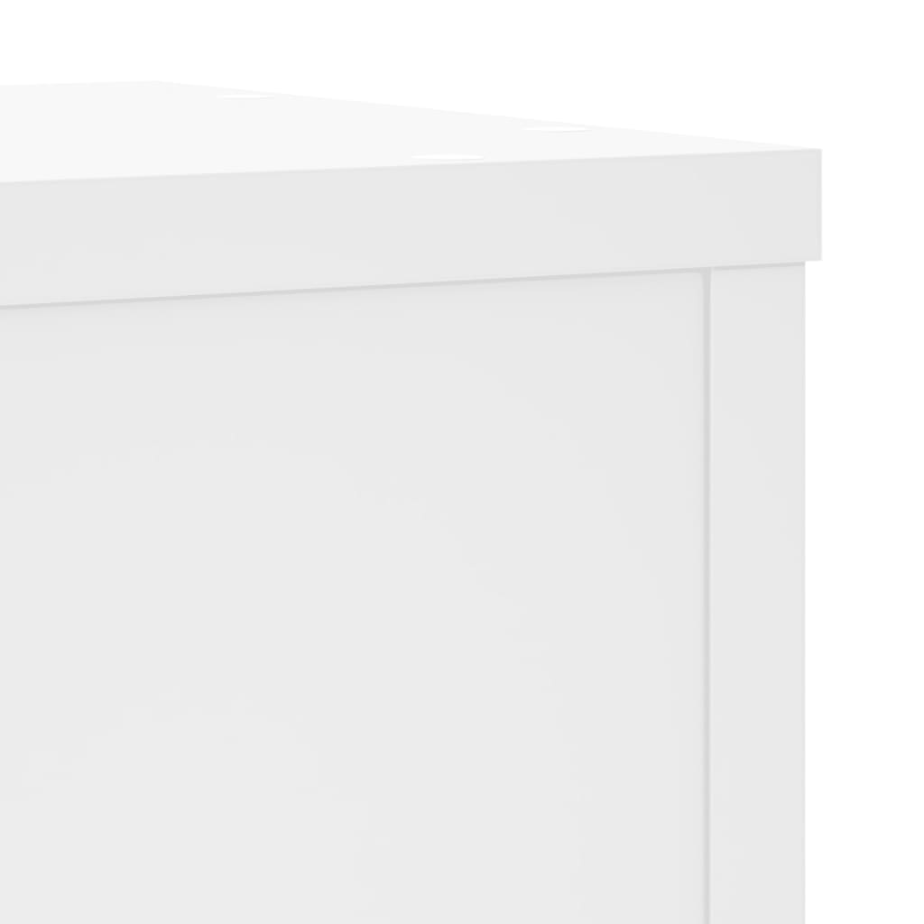 vidaXL Plant Stand 2pcs White 25x25x80 cm Engineered Wood