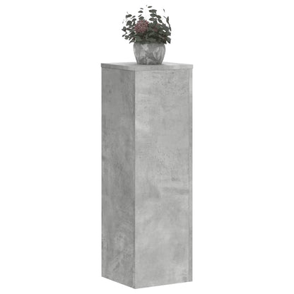 vidaXL Plant Stand 2pcs Concrete Grey 25x25x80 cm Engineered Wood
