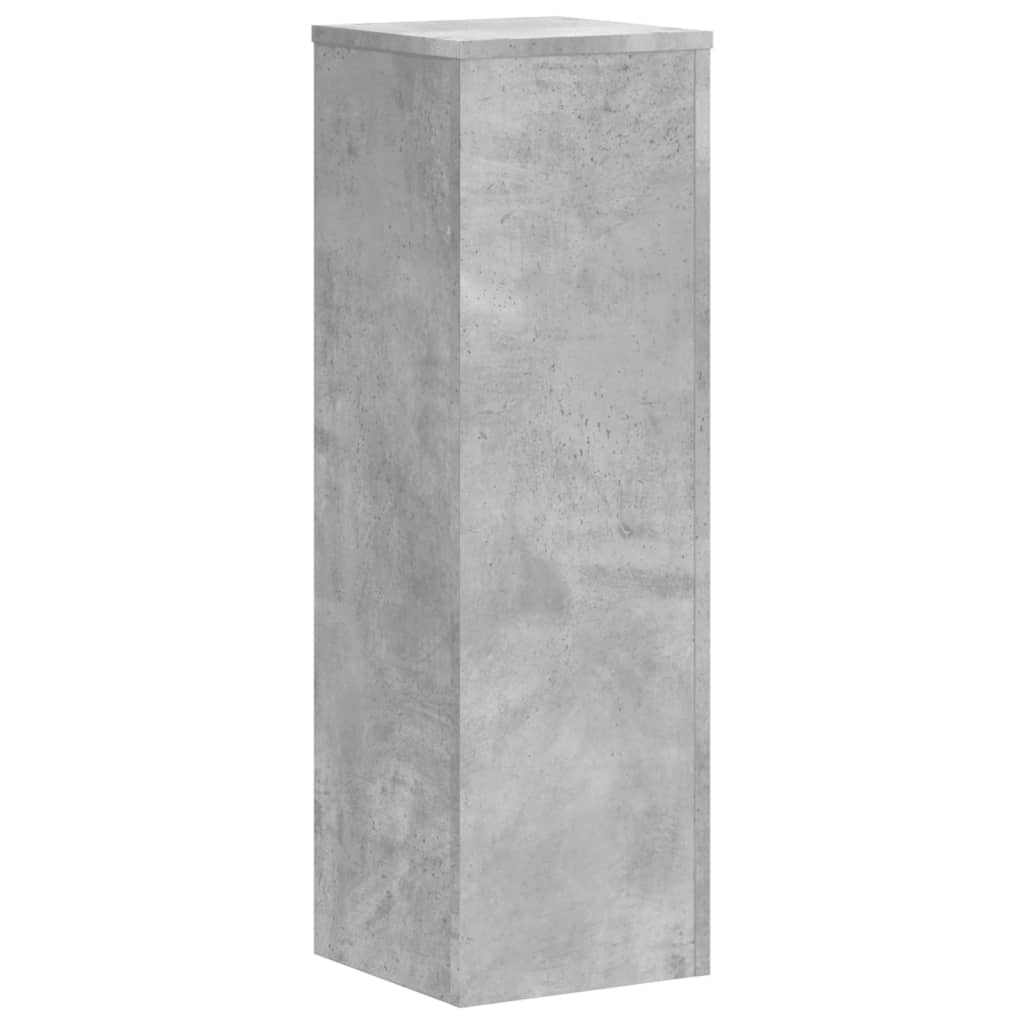 vidaXL Plant Stand 2pcs Concrete Grey 25x25x80 cm Engineered Wood