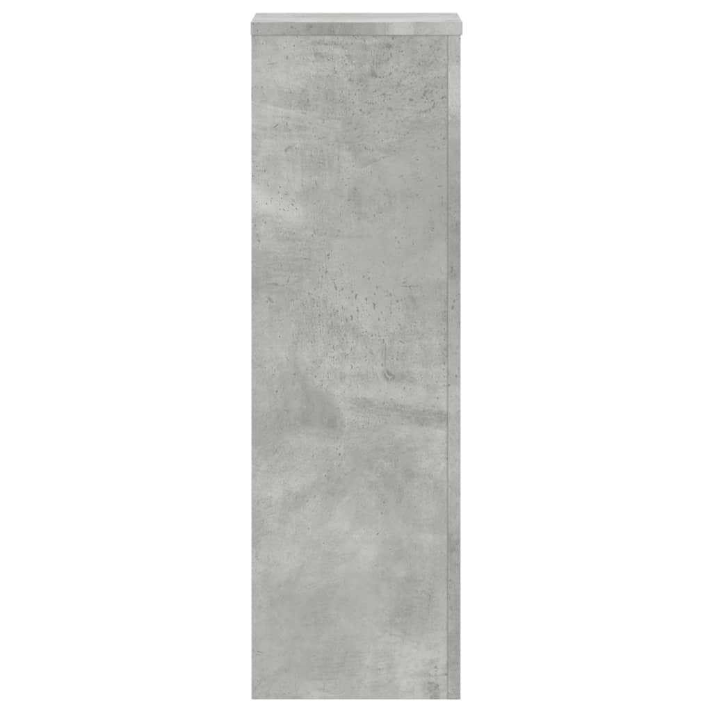 vidaXL Plant Stand 2pcs Concrete Grey 25x25x80 cm Engineered Wood