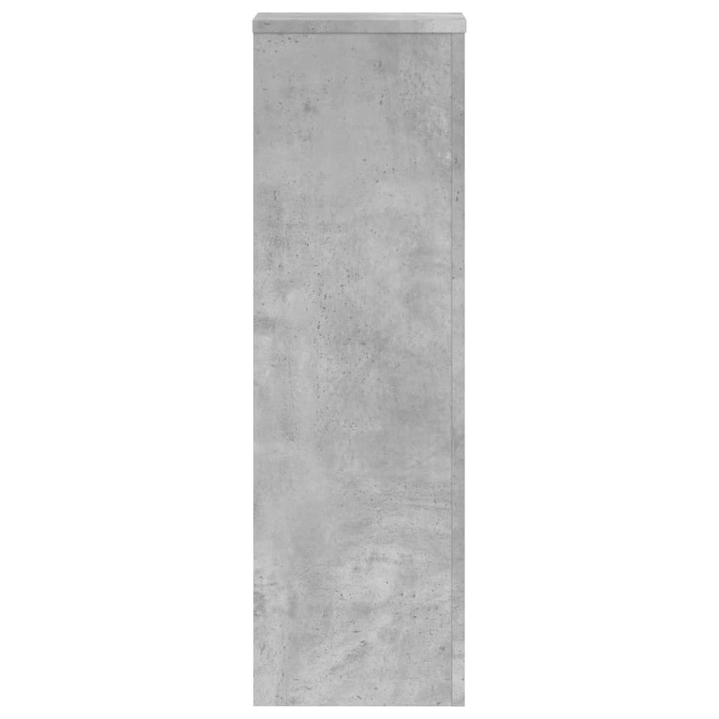 vidaXL Plant Stand 2pcs Concrete Grey 25x25x80 cm Engineered Wood