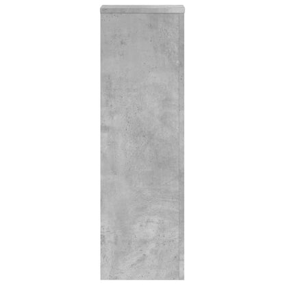 vidaXL Plant Stand 2pcs Concrete Grey 25x25x80 cm Engineered Wood
