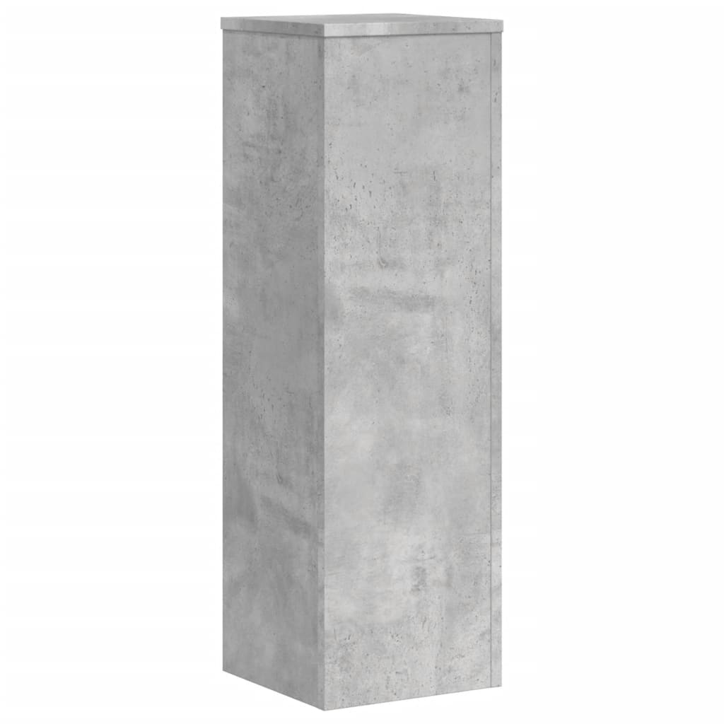 vidaXL Plant Stand 2pcs Concrete Grey 25x25x80 cm Engineered Wood