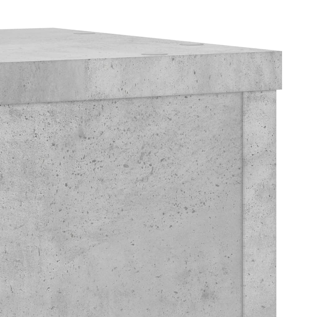 vidaXL Plant Stand 2pcs Concrete Grey 25x25x80 cm Engineered Wood