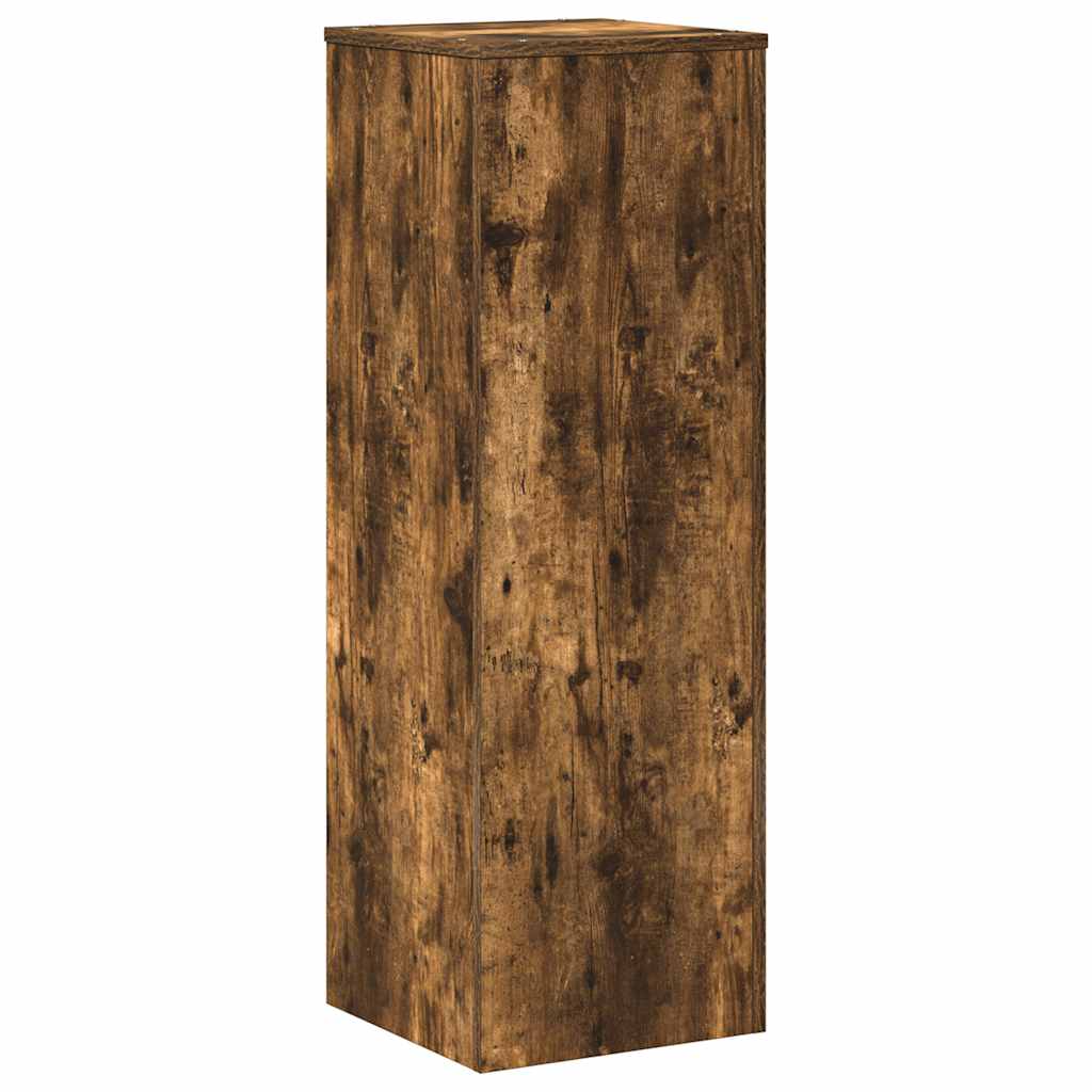 vidaXL Plant Stand Smoked Oak 33x33x100 cm Engineered Wood