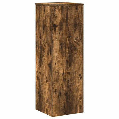 vidaXL Plant Stand Smoked Oak 33x33x100 cm Engineered Wood