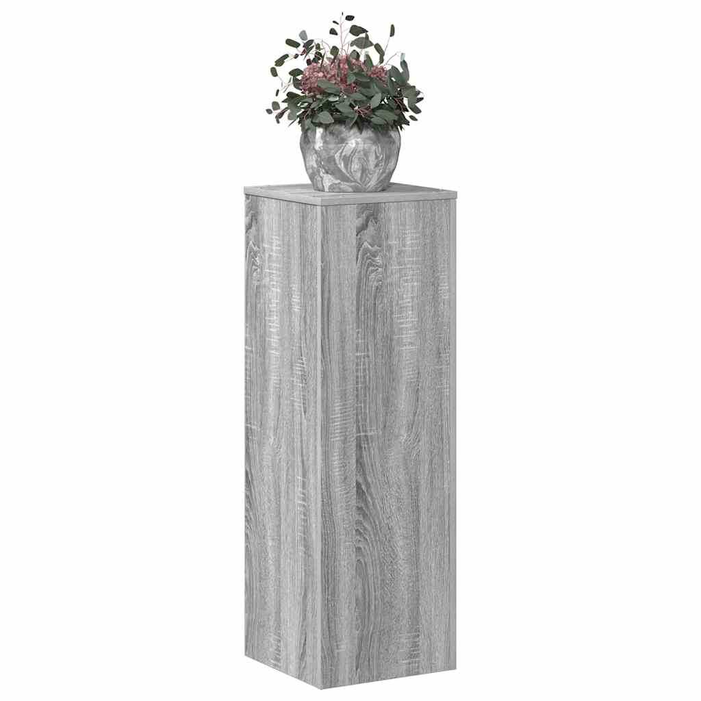 vidaXL Plant Stand Grey Sonoma 33x33x100 cm Engineered Wood