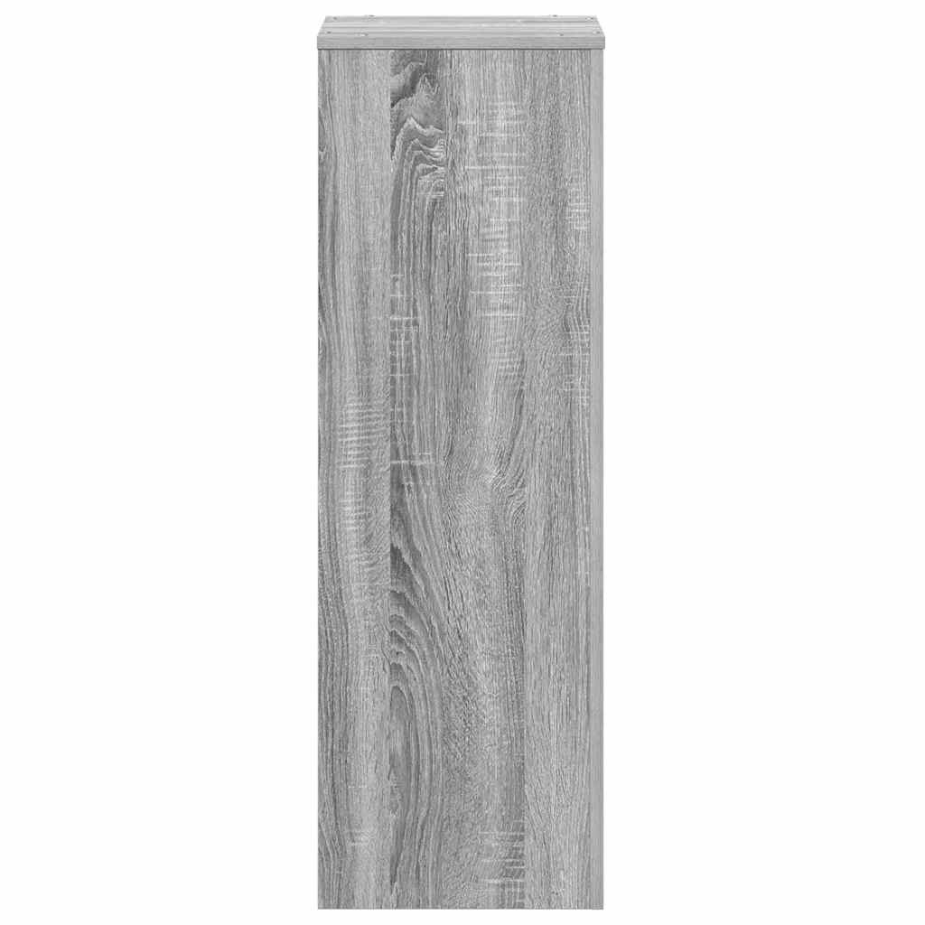 vidaXL Plant Stand Grey Sonoma 33x33x100 cm Engineered Wood