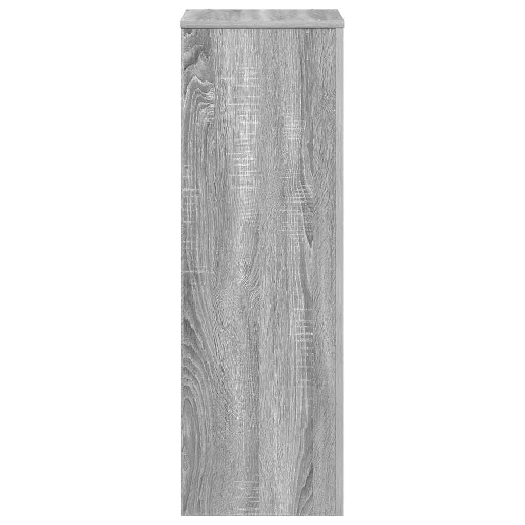 vidaXL Plant Stand Grey Sonoma 33x33x100 cm Engineered Wood