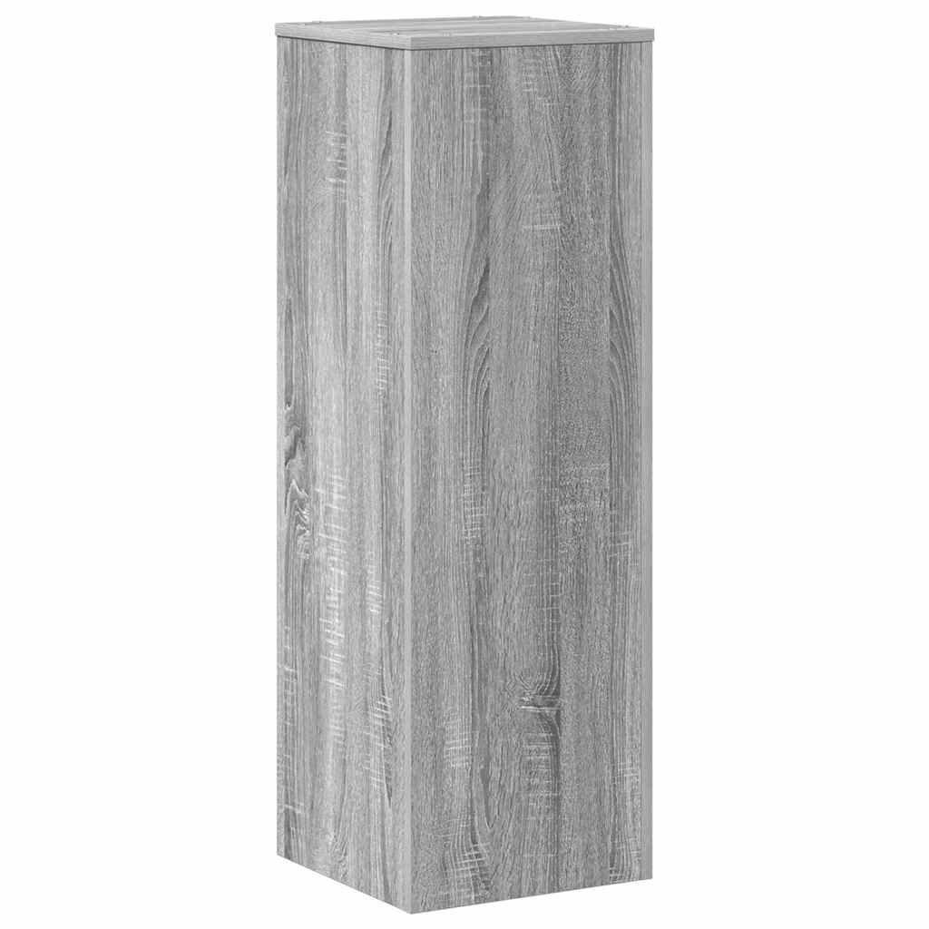 vidaXL Plant Stand Grey Sonoma 33x33x100 cm Engineered Wood