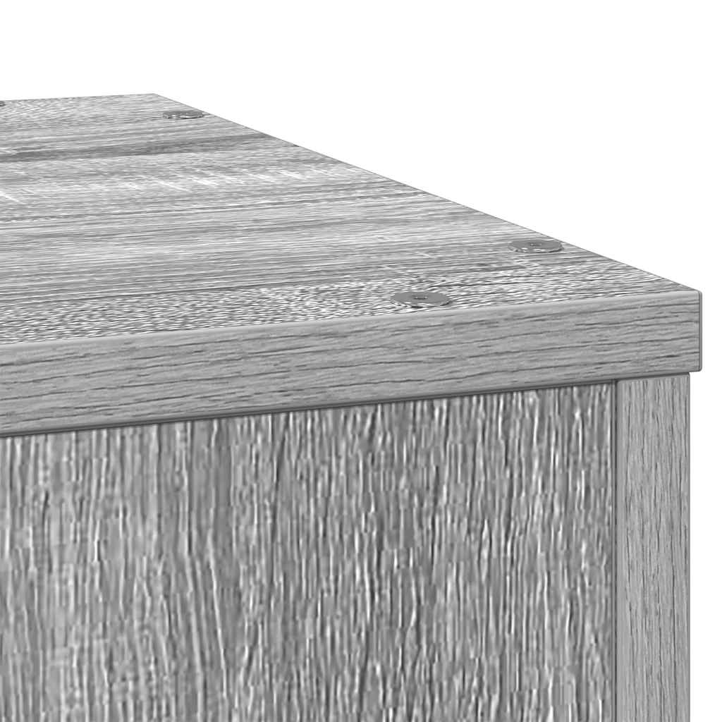 vidaXL Plant Stand Grey Sonoma 33x33x100 cm Engineered Wood
