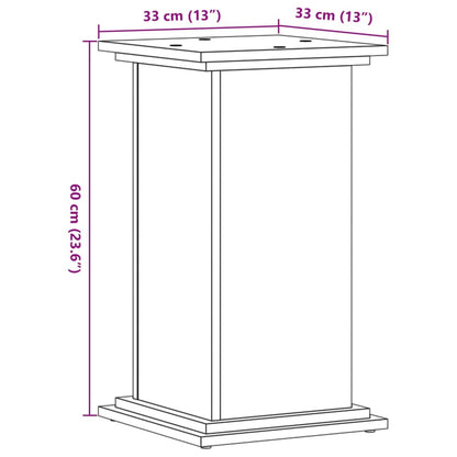 vidaXL Plant Stand White 33x33x60 cm Engineered Wood