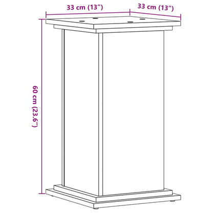 vidaXL Plant Stand Concrete Grey 33x33x60 cm Engineered Wood