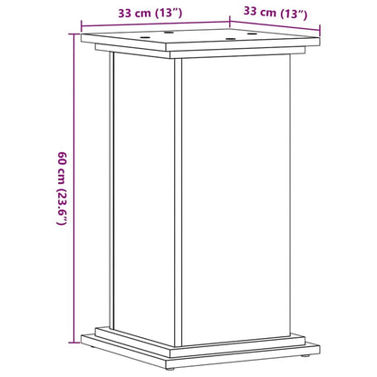 vidaXL Plant Stand Artisan Oak 33x33x60 cm Engineered Wood