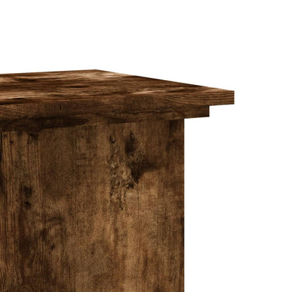 vidaXL Plant Stand Smoked Oak 33x33x80 cm Engineered Wood