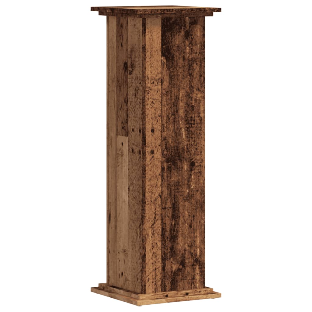 vidaXL Plant Stand Old Wood 33x33x100 cm Engineered Wood