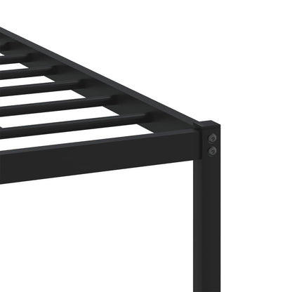 vidaXL Metal Bed Frame without Mattress Smoked Oak 100x190 cm