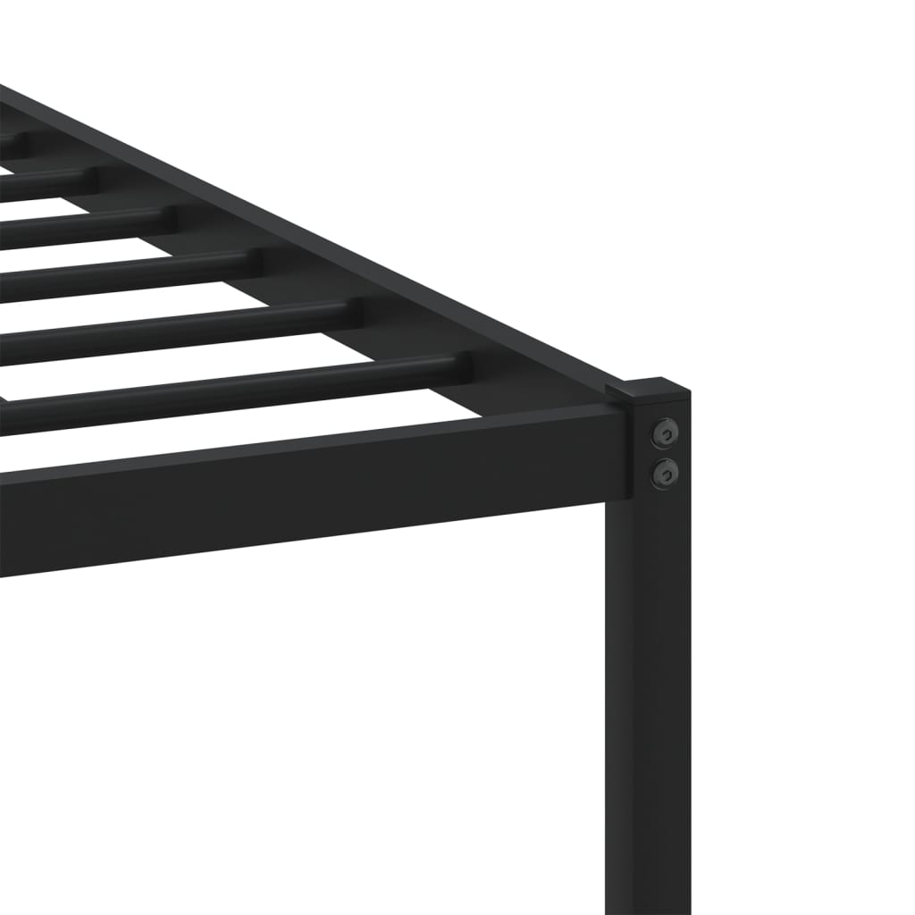 vidaXL Metal Bed Frame without Mattress Smoked Oak 193x203 cm