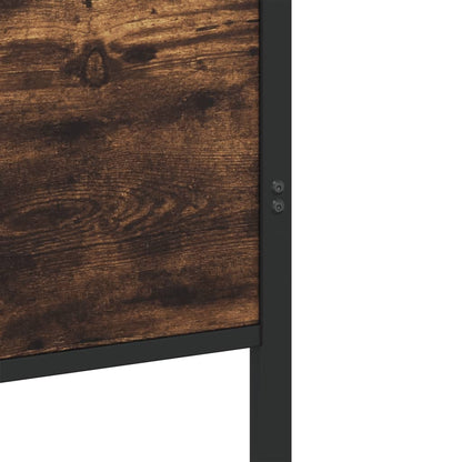vidaXL Metal Bed Frame without Mattress Smoked Oak 120x200 cm