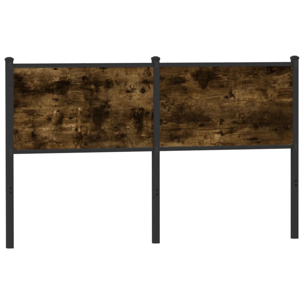 vidaXL Replace Headboard Smoked Oak 140 cm Engineered Wood and Steel