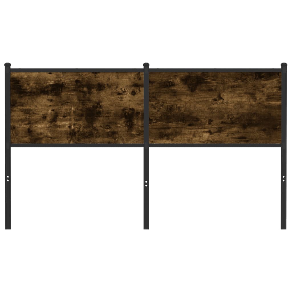 vidaXL Replace Headboard Smoked Oak 140 cm Engineered Wood and Steel