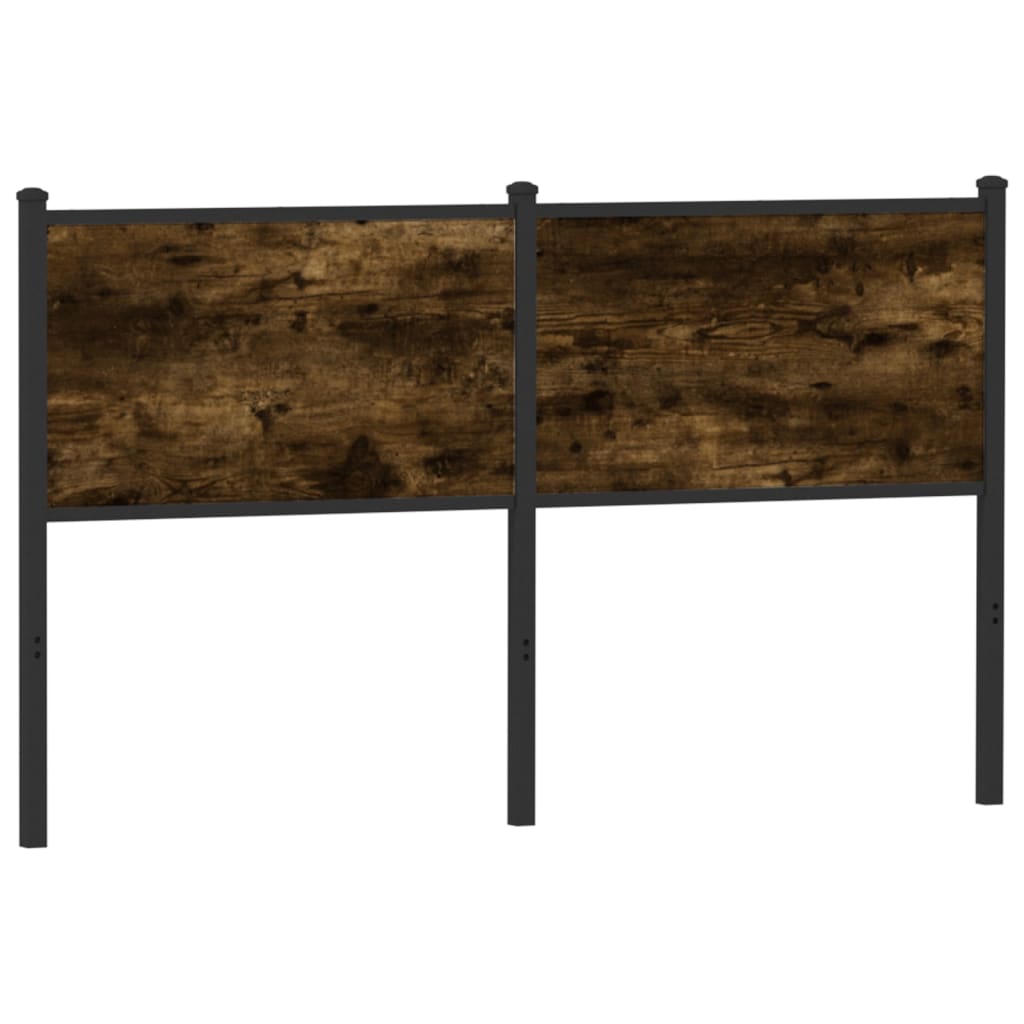 vidaXL Replace Headboard Smoked Oak 140 cm Engineered Wood and Steel